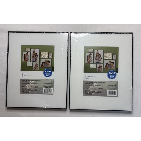 Mainstays Other - Mainstays 8x10 Matted To 5x7 Front Loading Picture Frames, Set of 2 - New